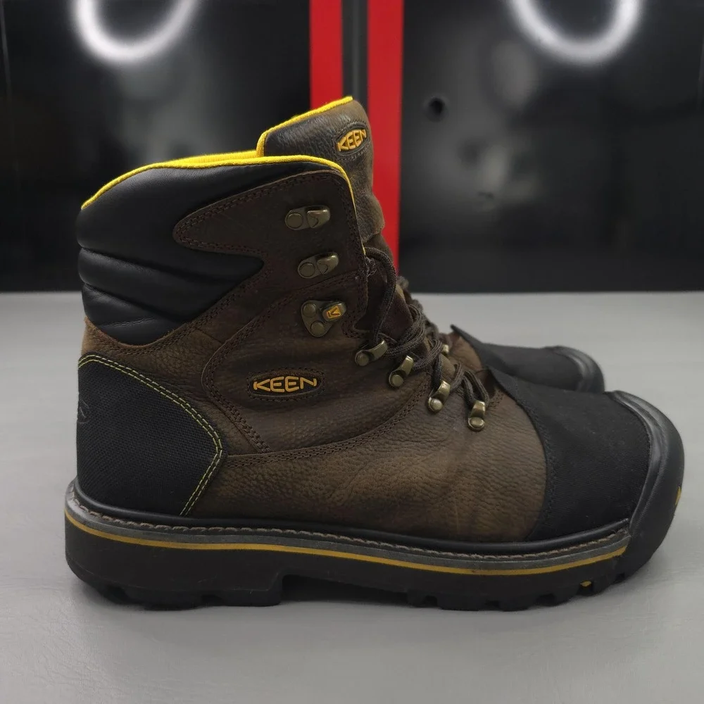 Keen Utility Boots Mens Size 14D Brown Leather Milwaukee Work Boot Safety Toe